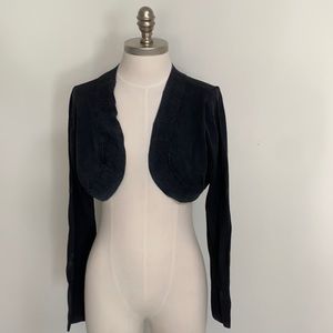 Black cropped cover up